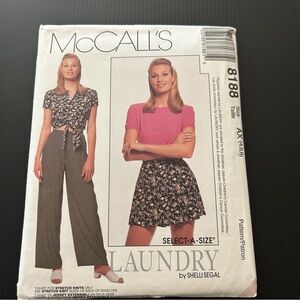 Vintage‎ 1990s McCall's Pattern for Women's Wide Leg Pants, Uncut